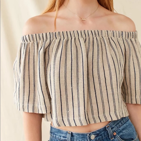 Urban Outfitters Tops - UO Urban Renewal Off The Shoulder Cropped Top